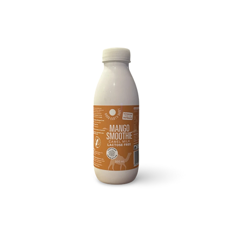 Bottle of Good Earth Dairy mango smoothie kefir